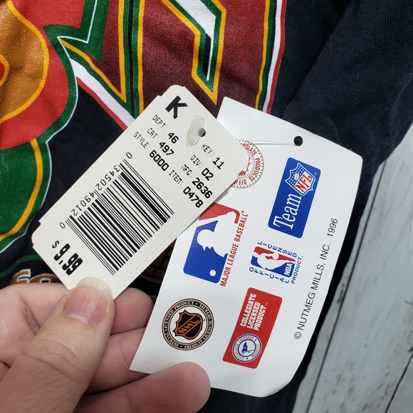 Vintage Deadstock NWT Stacy Stag Womens Purple Eyelet Button Up Shirt Size Large - Picture 7 of 9